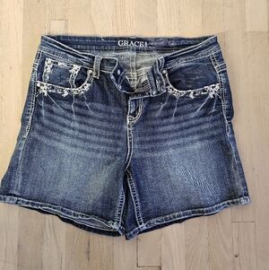 Grace in LA Blue Denim Shorts